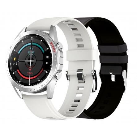 Smartwatch Dcu ELEGANCE 2 CORREAS blanco/PIEL NEGR